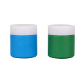 Custom 90ml 3oz straight side matte green blue painted glass storage jar container with plastic cap